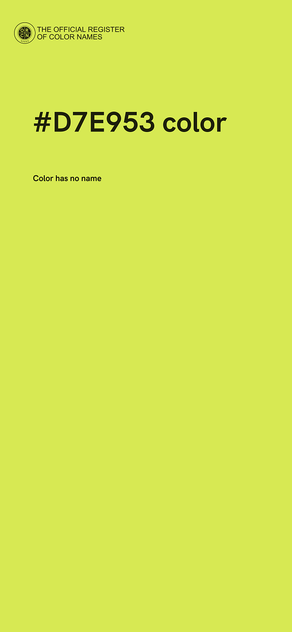#D7E953 color image
