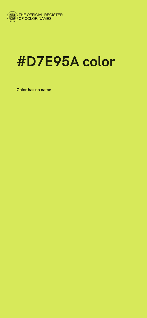 #D7E95A color image