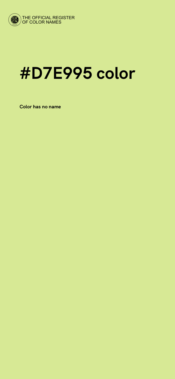 #D7E995 color image