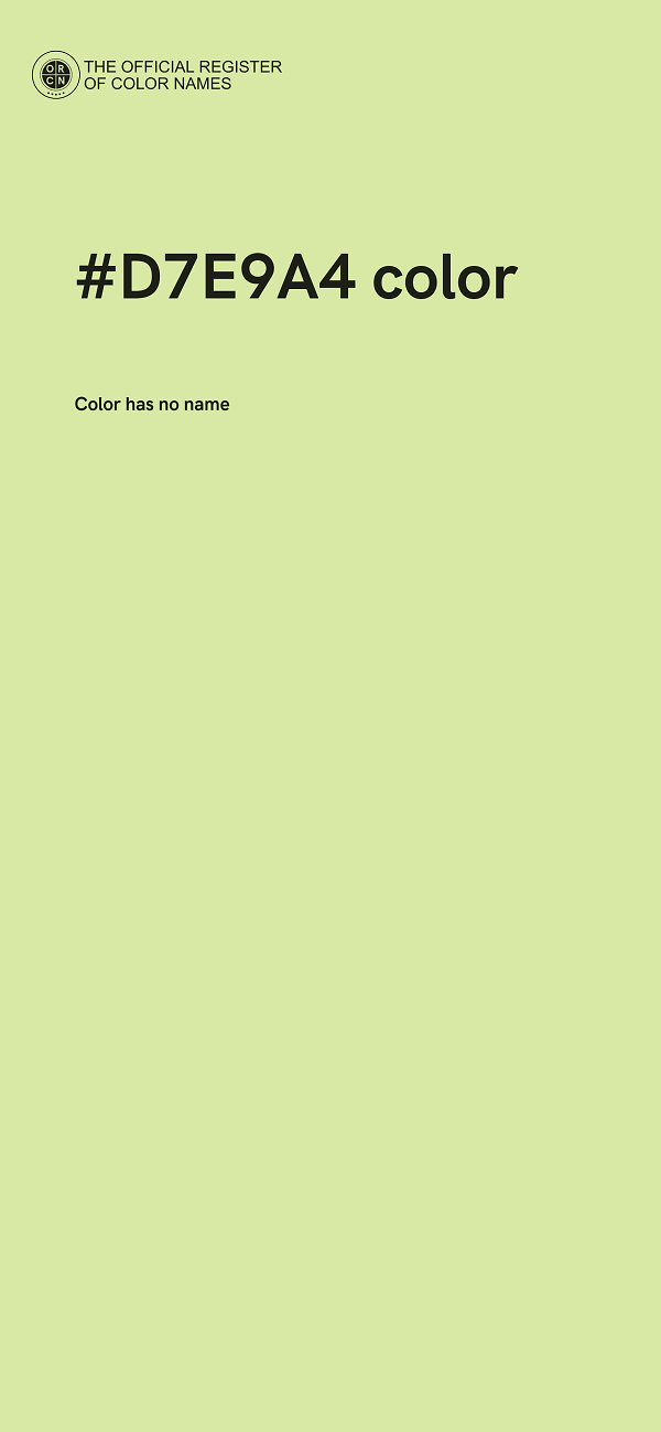 #D7E9A4 color image