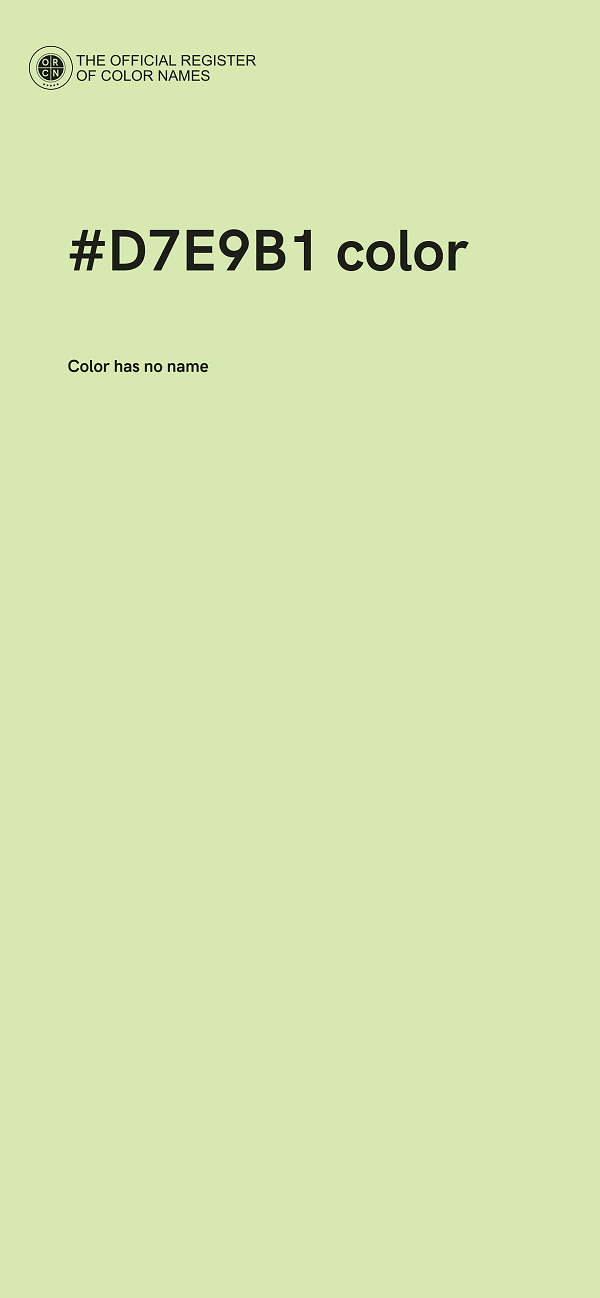 #D7E9B1 color image