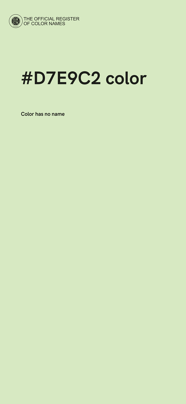 #D7E9C2 color image