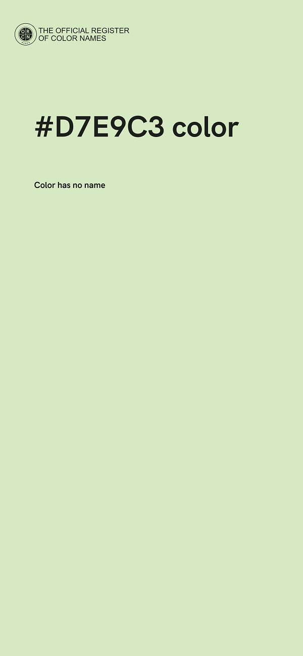 #D7E9C3 color image