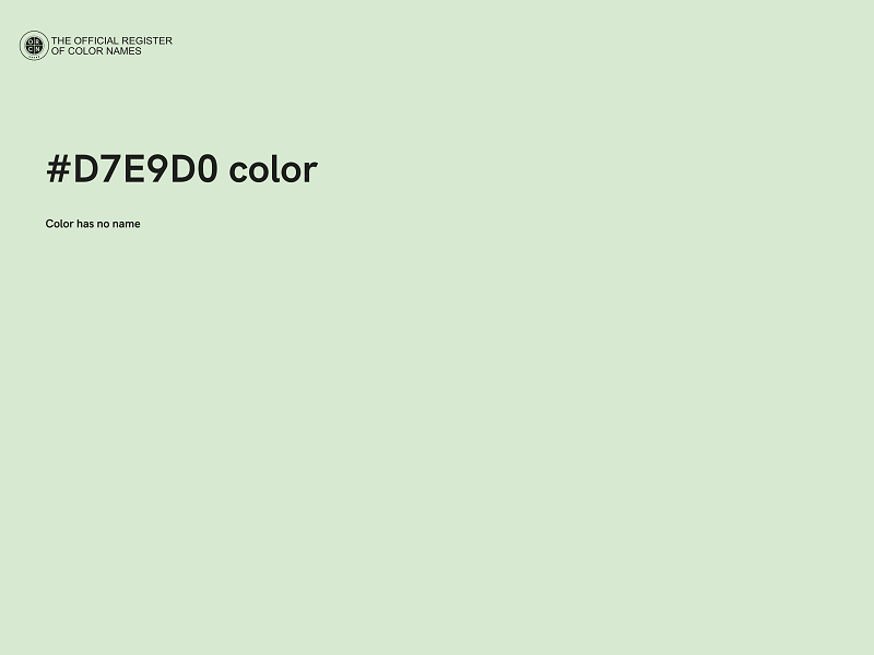 #D7E9D0 color image