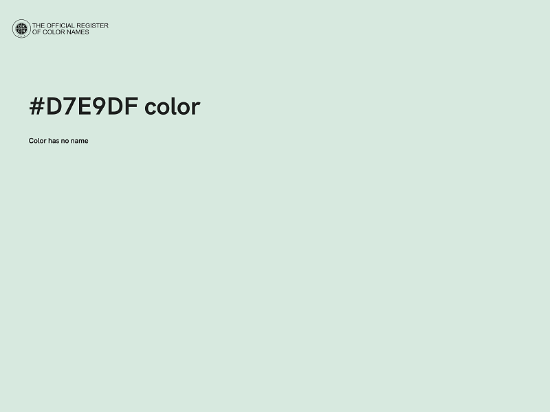 #D7E9DF color image