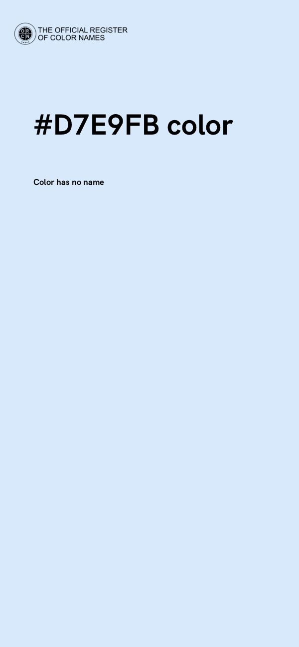#D7E9FB color image
