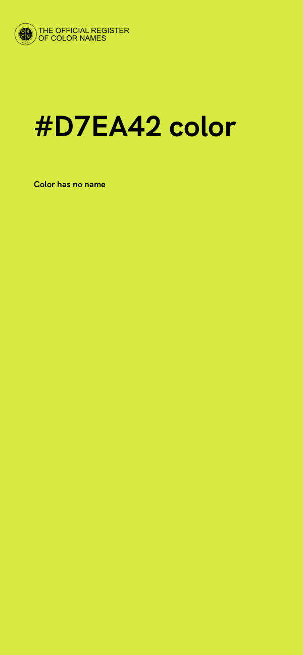 #D7EA42 color image