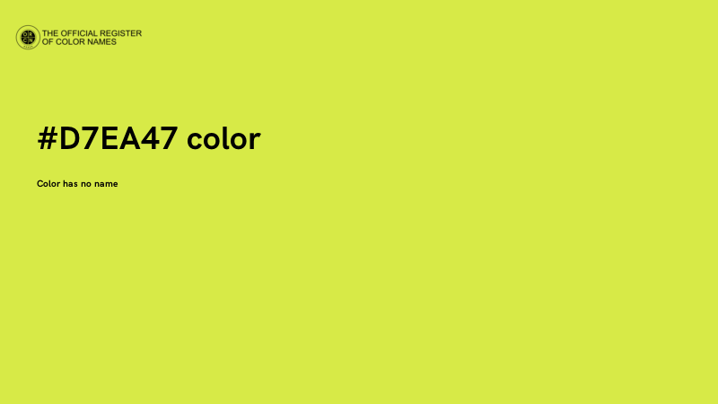 #D7EA47 color image