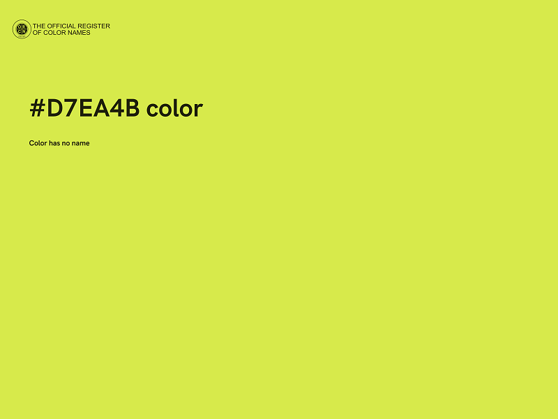 #D7EA4B color image