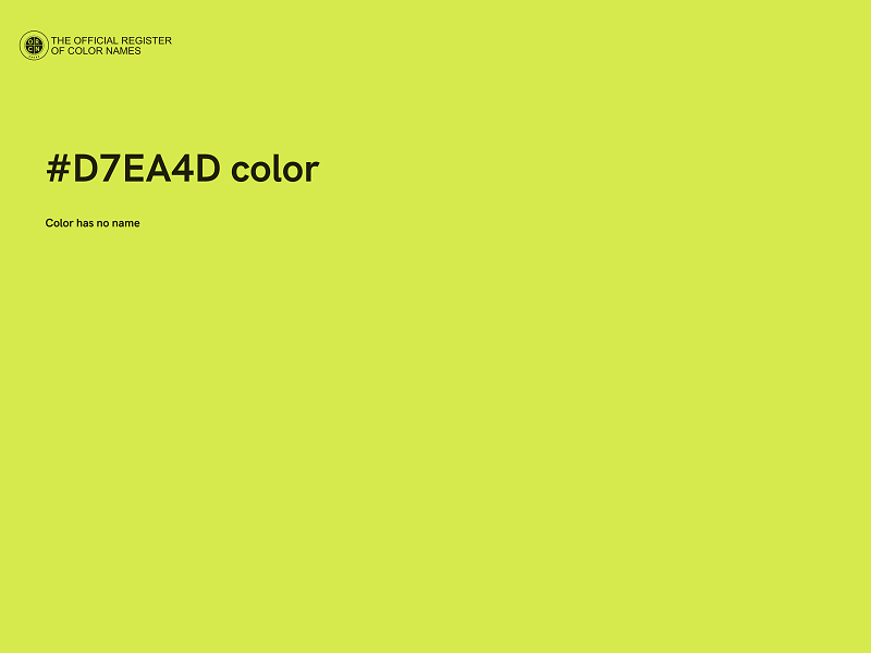 #D7EA4D color image