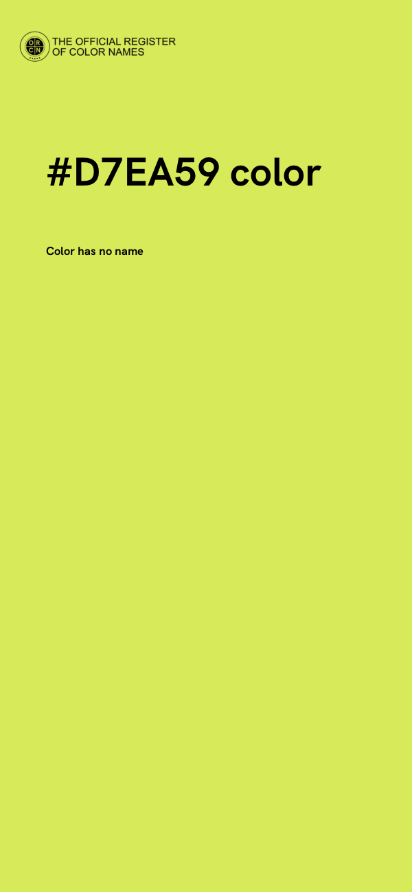 #D7EA59 color image