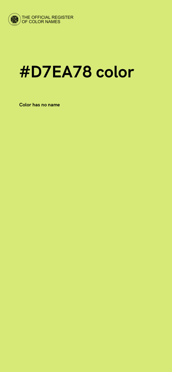 #D7EA78 color image