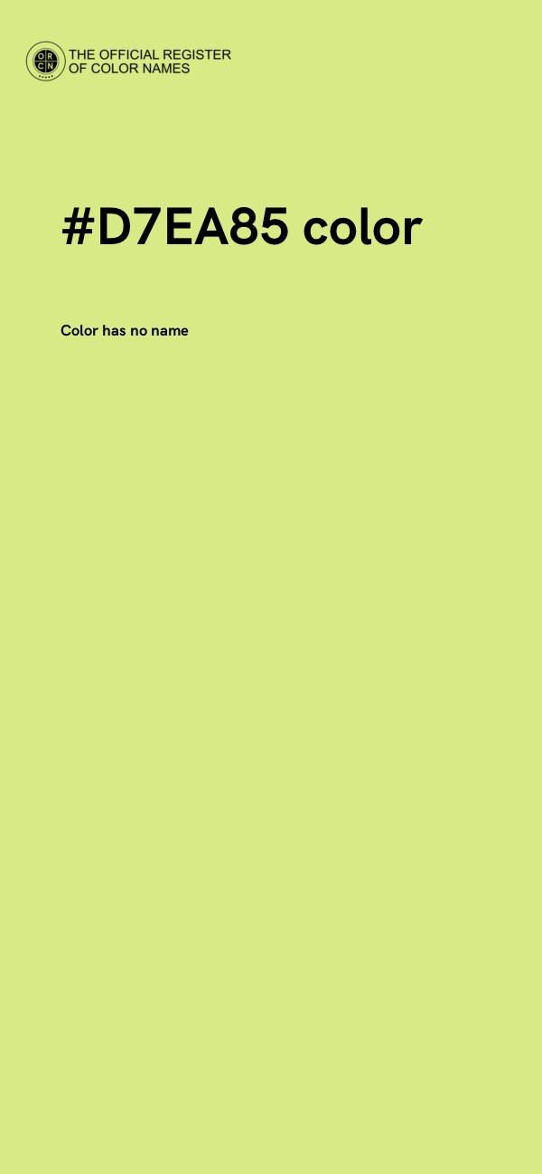 #D7EA85 color image