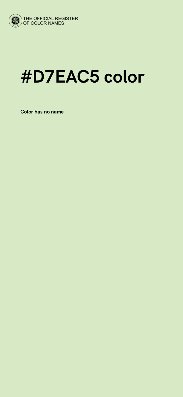#D7EAC5 color image