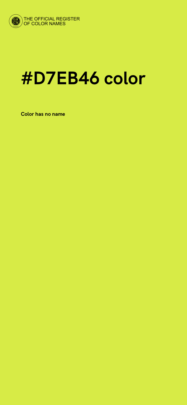 #D7EB46 color image