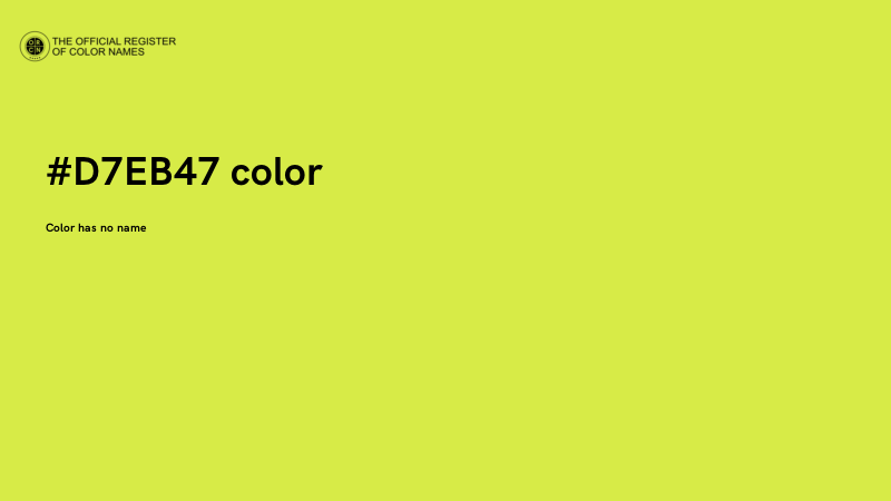 #D7EB47 color image