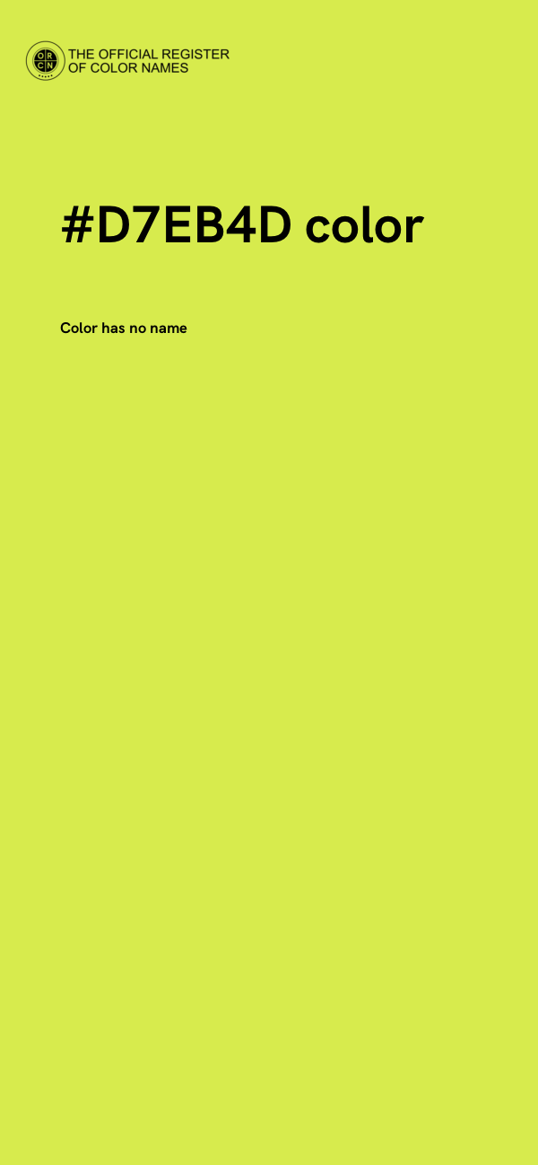 #D7EB4D color image