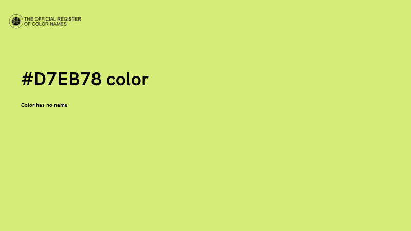 #D7EB78 color image