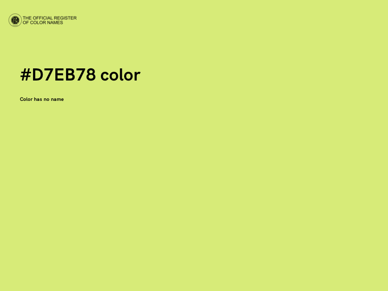 #D7EB78 color image