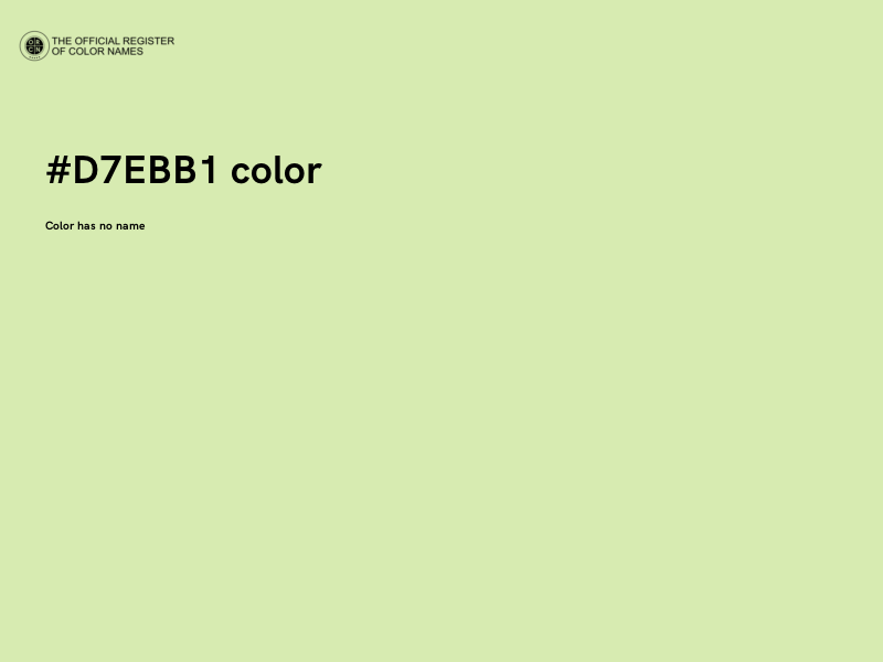 #D7EBB1 color image