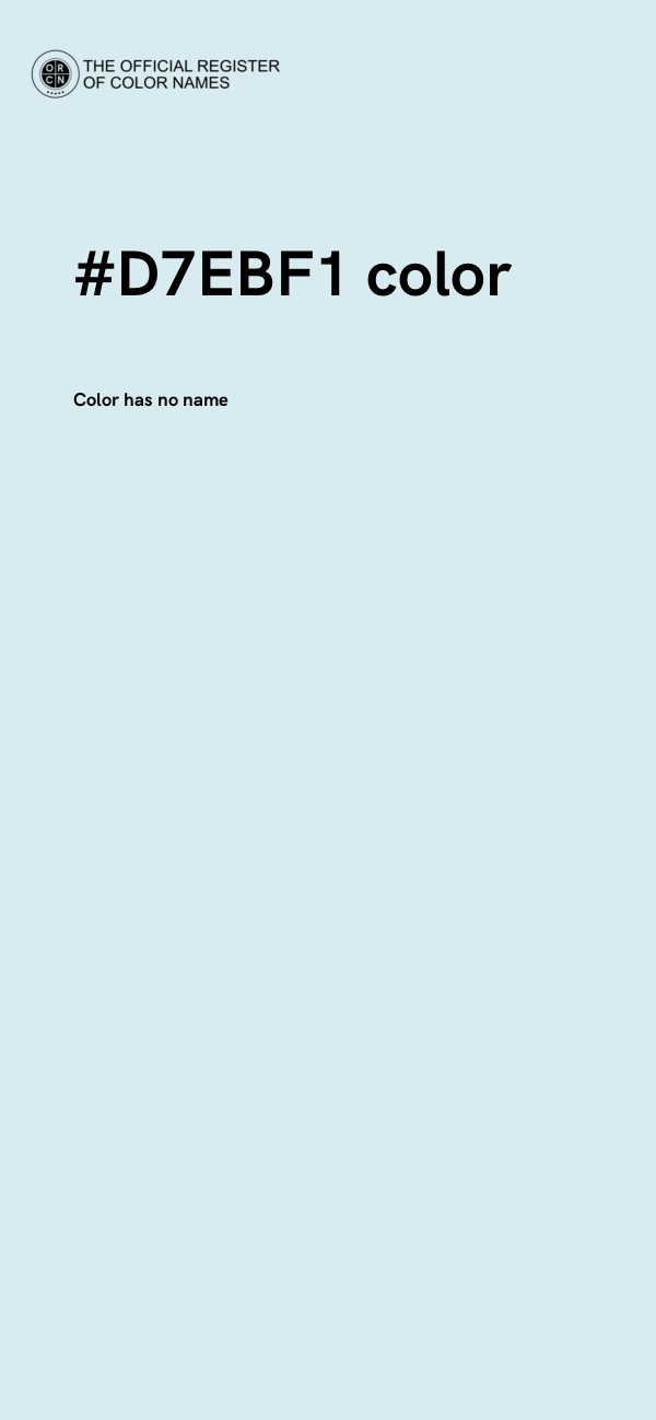 #D7EBF1 color image