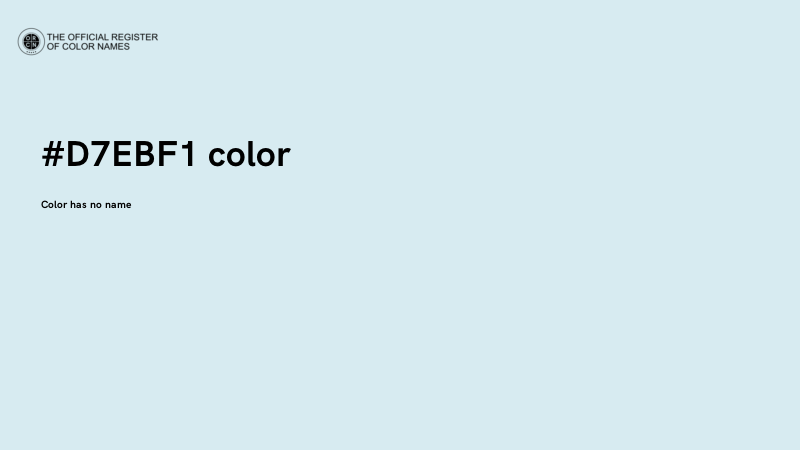 #D7EBF1 color image