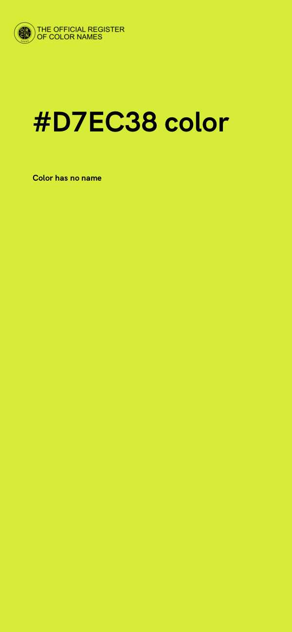 #D7EC38 color image
