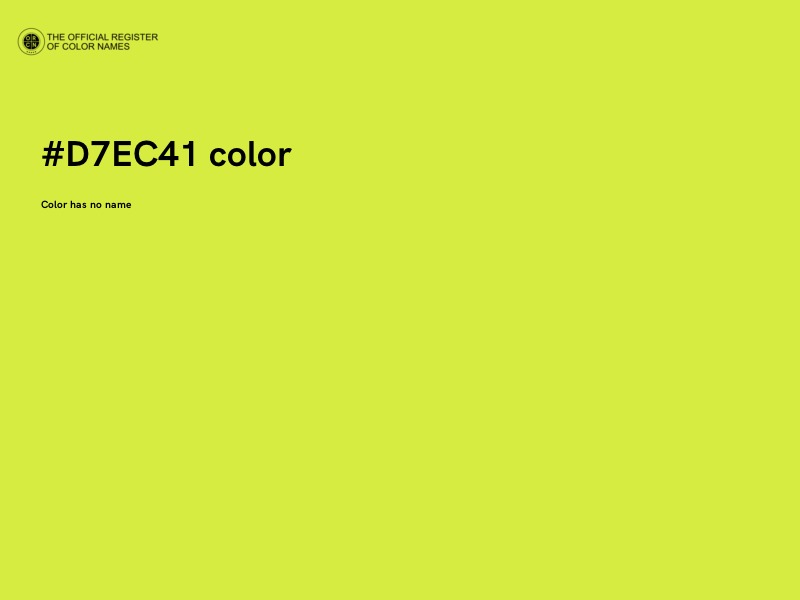 #D7EC41 color image