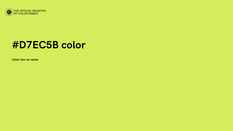 #D7EC5B color image