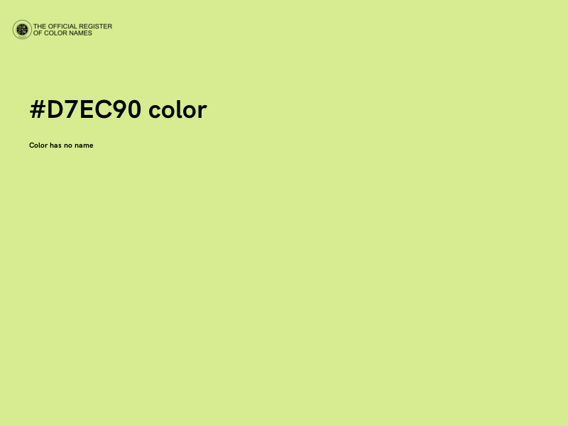 #D7EC90 color image