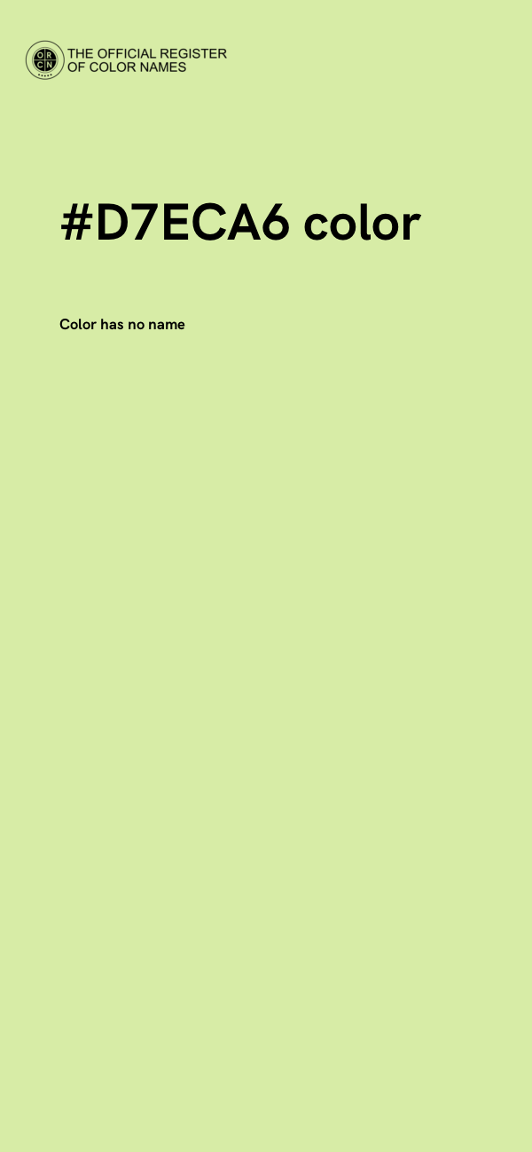 #D7ECA6 color image