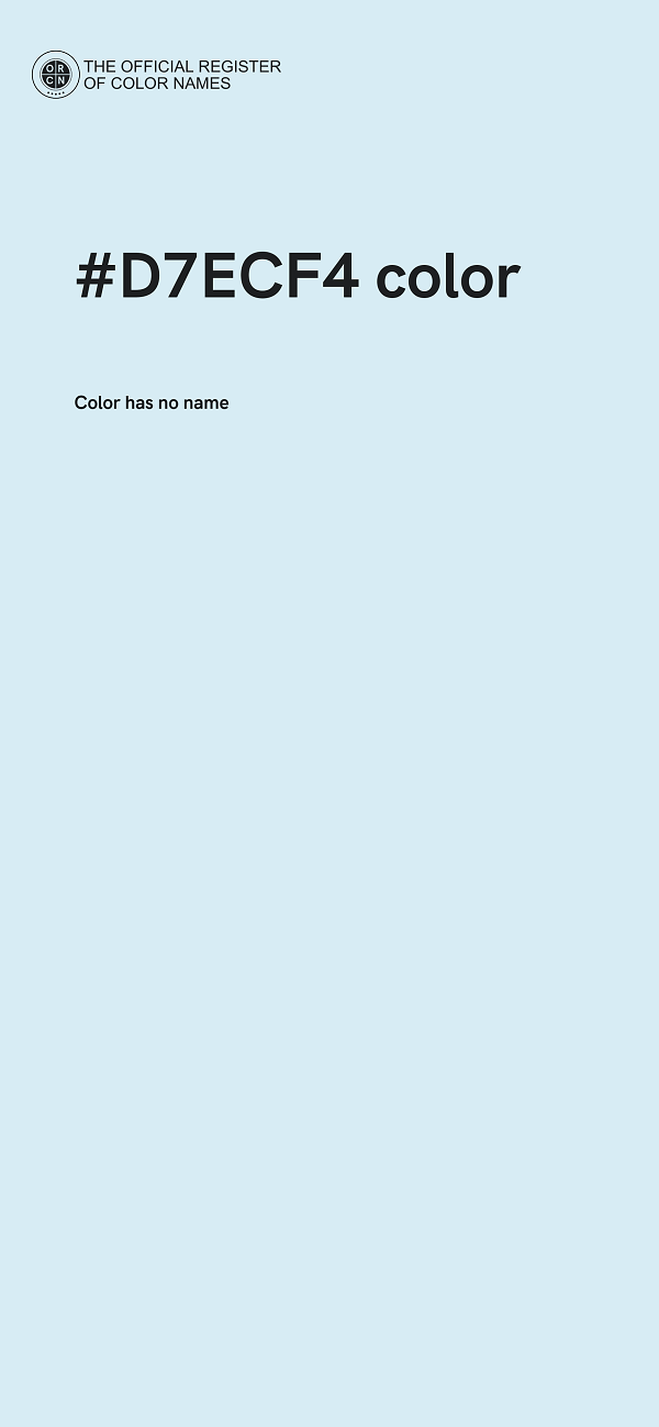 #D7ECF4 color image