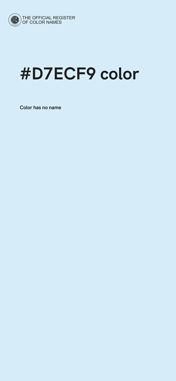 #D7ECF9 color image