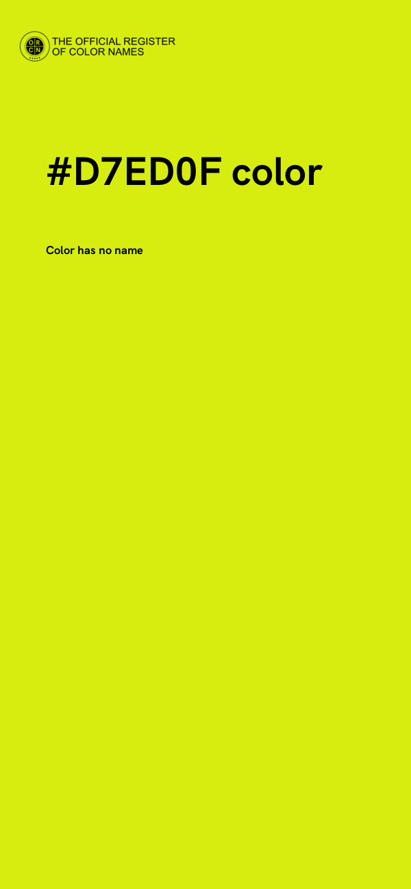 #D7ED0F color image