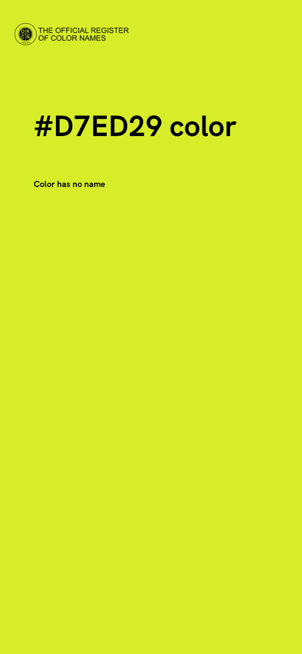 #D7ED29 color image