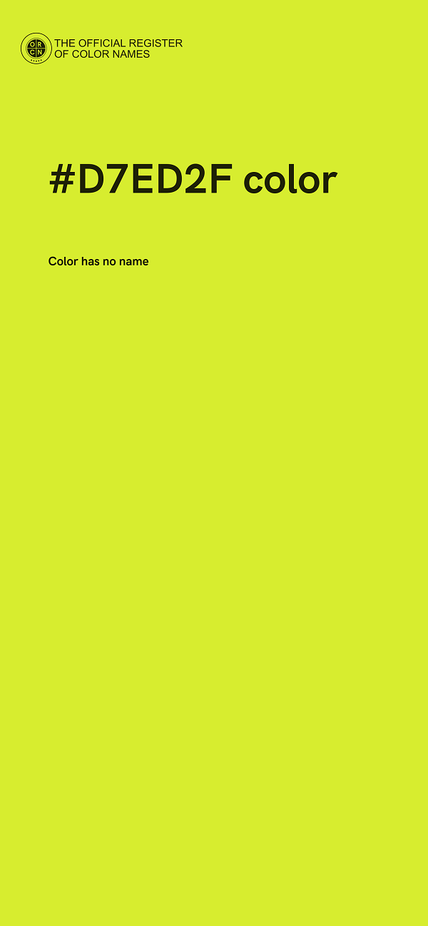 #D7ED2F color image