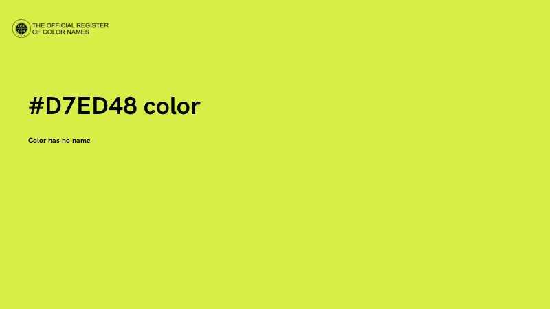 #D7ED48 color image