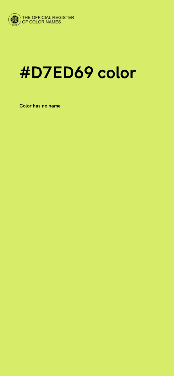 #D7ED69 color image