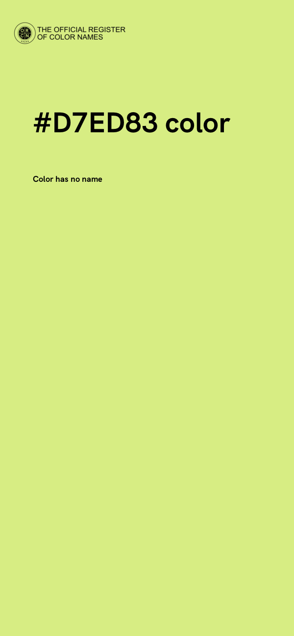 #D7ED83 color image