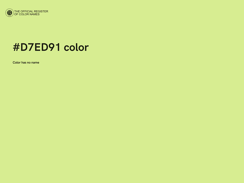 #D7ED91 color image