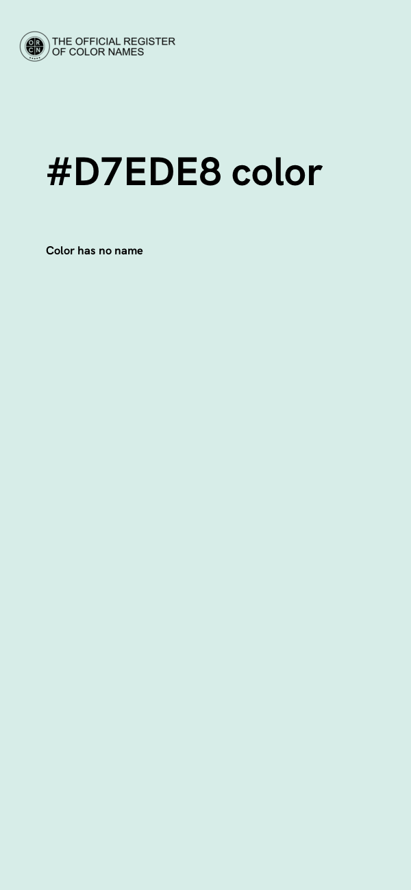 #D7EDE8 color image