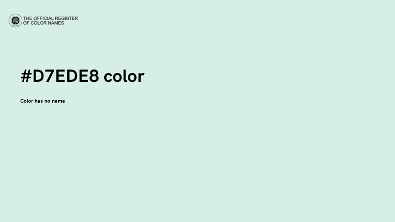 #D7EDE8 color image