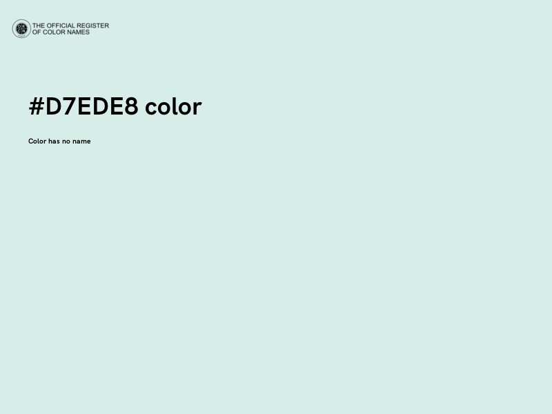 #D7EDE8 color image