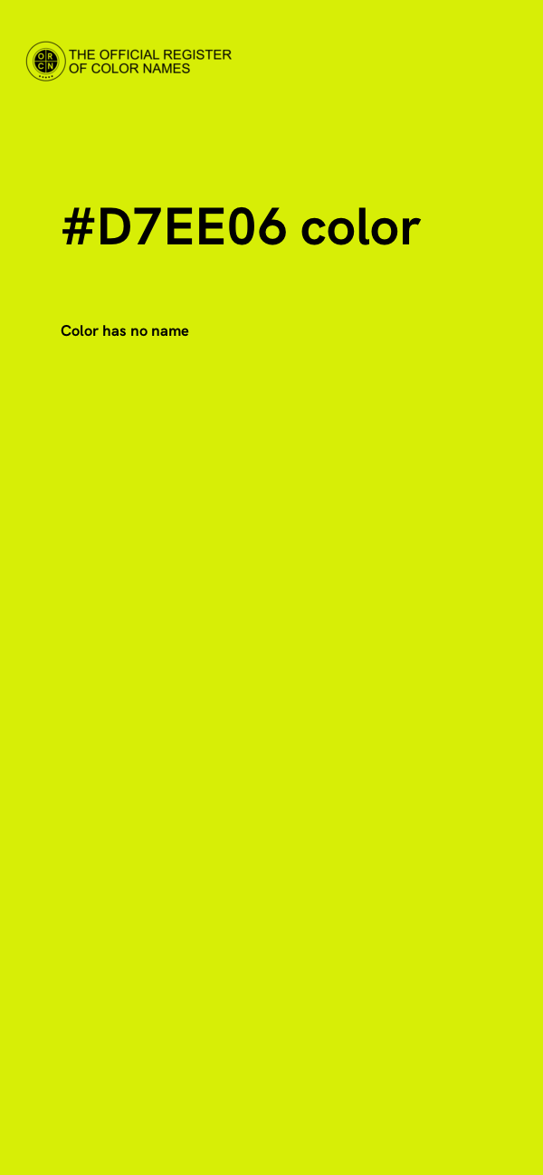 #D7EE06 color image