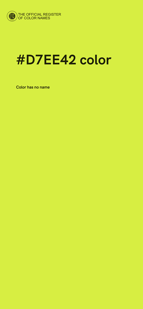 #D7EE42 color image