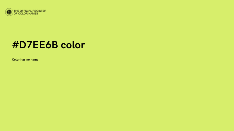 #D7EE6B color image