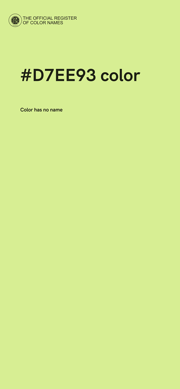 #D7EE93 color image