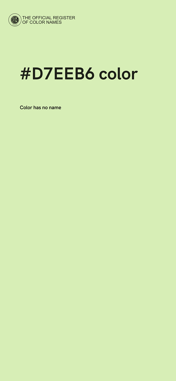 #D7EEB6 color image