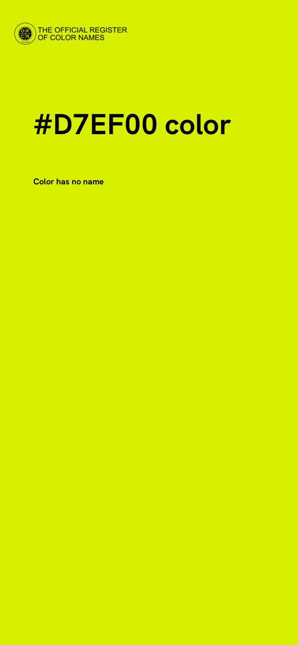 #D7EF00 color image
