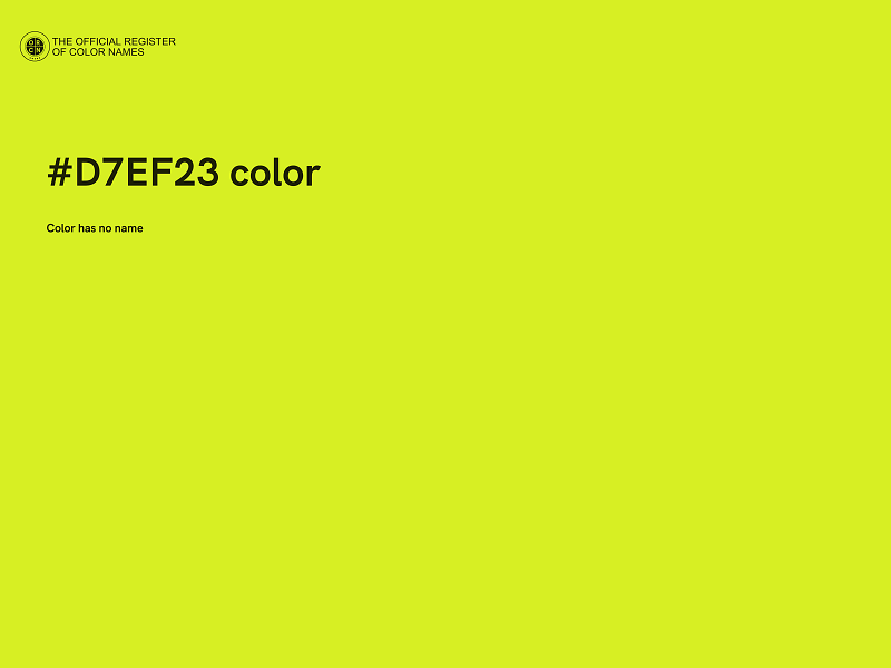 #D7EF23 color image